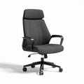 Ergonomic office chair with adjustable height and lumbar support in gray fabric