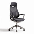 Mesh ergonomic office chair with adjustable height and armrests grey 60 x 60 x 120cm