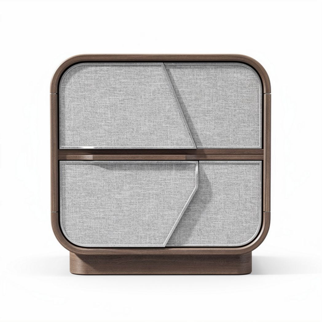 Modern fabric storage cabinet with wooden frame 45 x 45 x 40cm